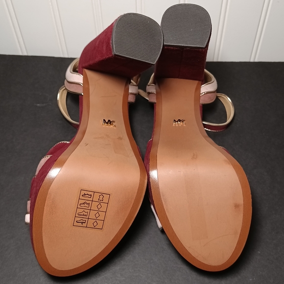 Michael Kors Harper Platform Suede Ox Blood - Picture 4 of 6